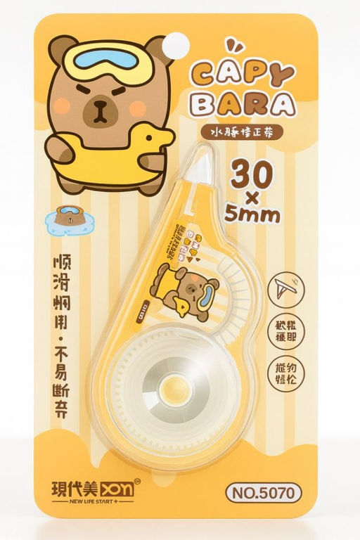 Корректор "Capybara with duck", 30м*5мм, yellow