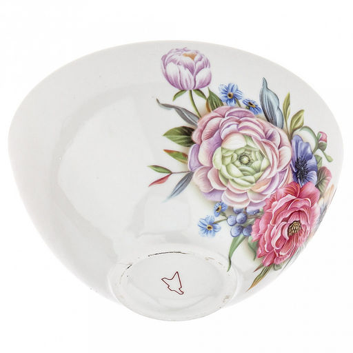 Пиала фарфоровая "Розы 3D" 2 вариант 350мл, д12,1см, h6,4см, дно д5,6см (Россия)