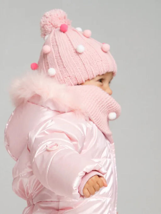 PlayToday / Комплект детский трикотажный для девочек: шапка, снуд  фото 4