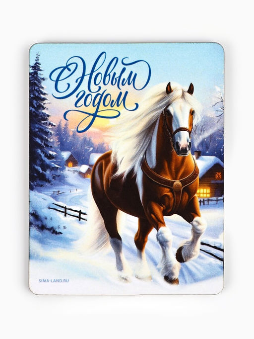 Цена за 3 шт. Магнит на холодильник «С новым годом!»