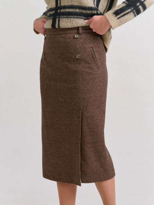 Юбка для холодной погоды с ШЕРСТЬЮ сзади по центу резинка