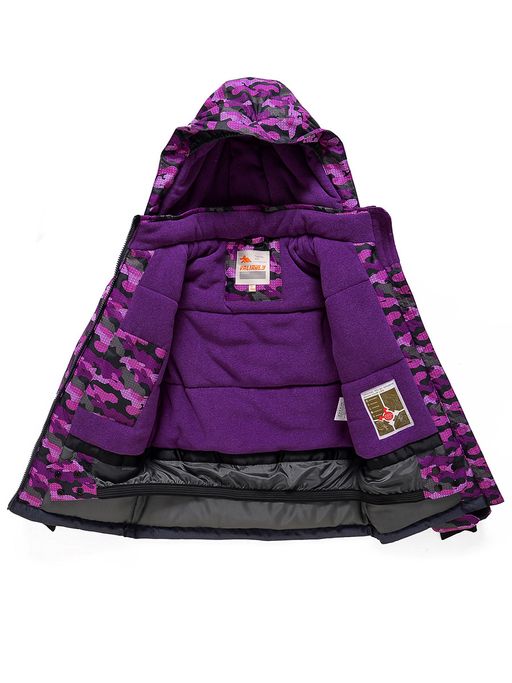 Горнолыжный костюм Valianly для девочки темно-фиолетового цвета 9016TF  фото 6