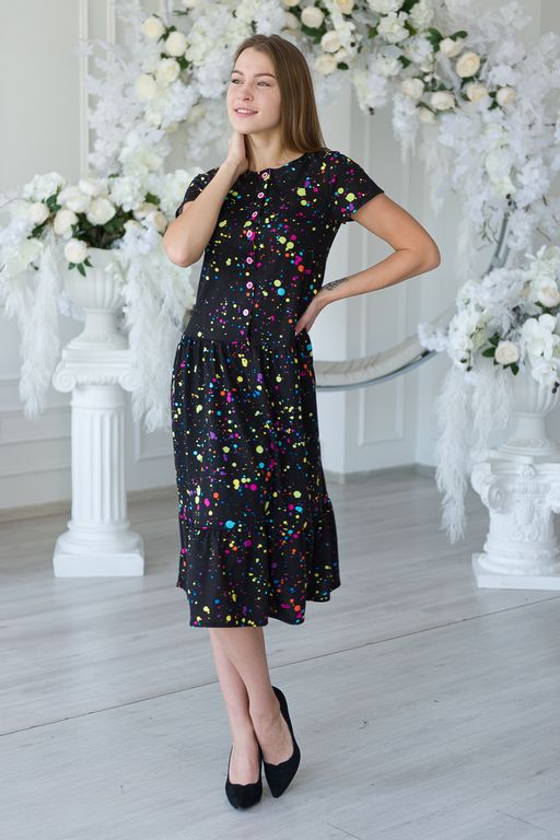 Платье женское из кулирки Кармелита акварель - Амадэль фото 5