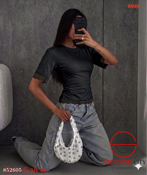 Футболка женская с кружевом - Bruno фото 7