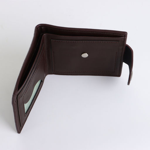 Портмоне мужское на магните, коричневое