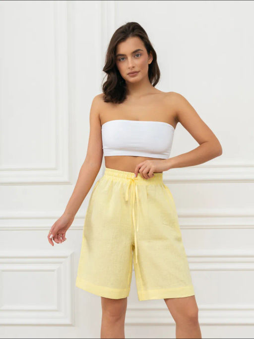 Шорты женские Лён-2 Светло-голубой - Modamica фото 21