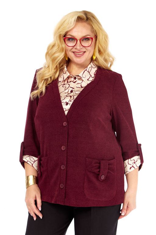 Джемпер Элль стиль А-541/11 бордовый