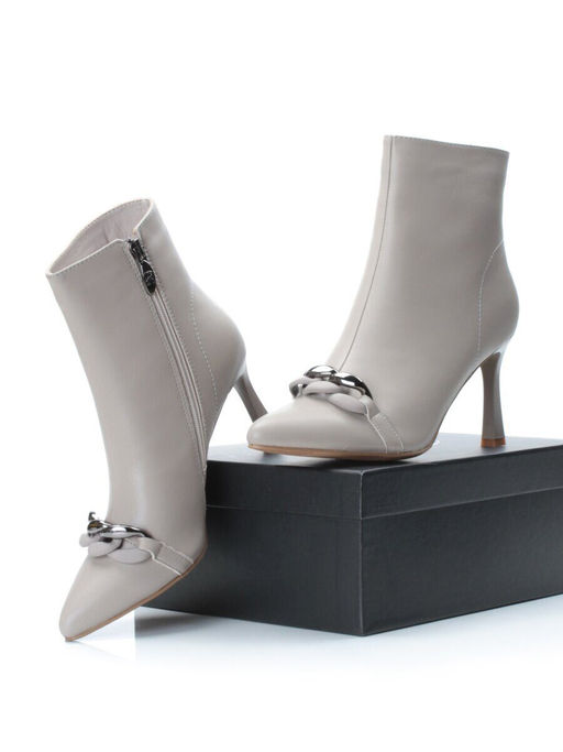 01-PCM343-3 GRAY Ботинки демисезонные женские (натуральная кожа, байка) - Фабричный китай фото 16