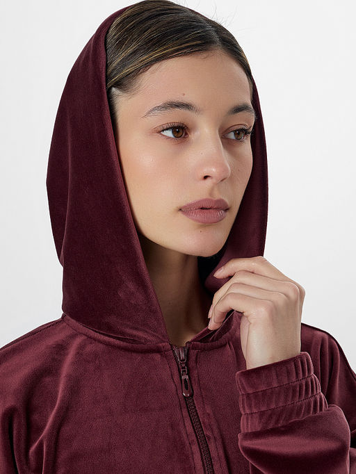 Толстовка женская велюровая бордовая - Mark formelle фото 4