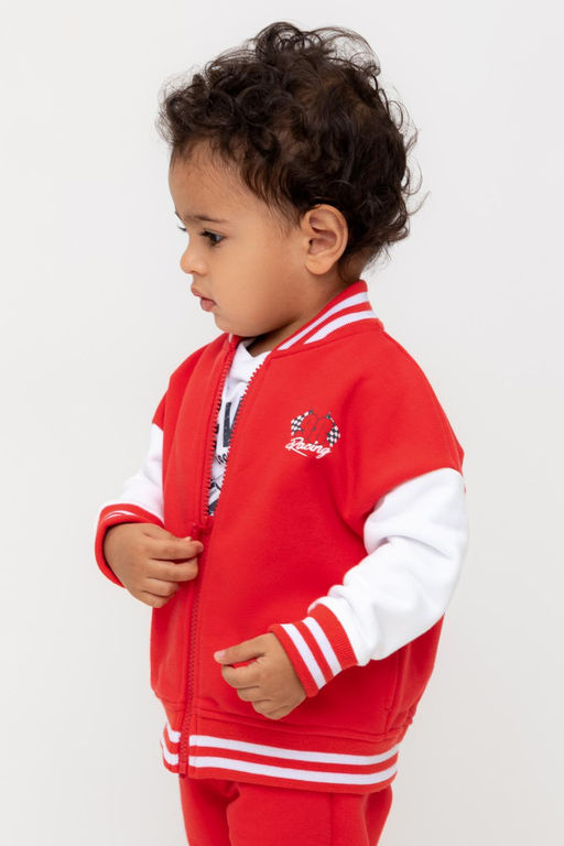 Бомбер Crockid КР 302720 красный хлопок с полиэстером фото 4