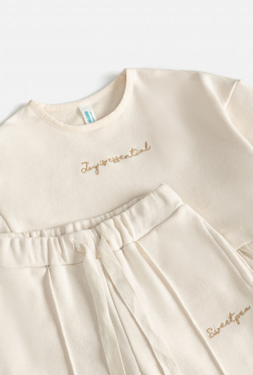 ACOOLA / Комплект детский для девочек ((1)джемпер и (2)брюки) Masindi_set крем  фото 4