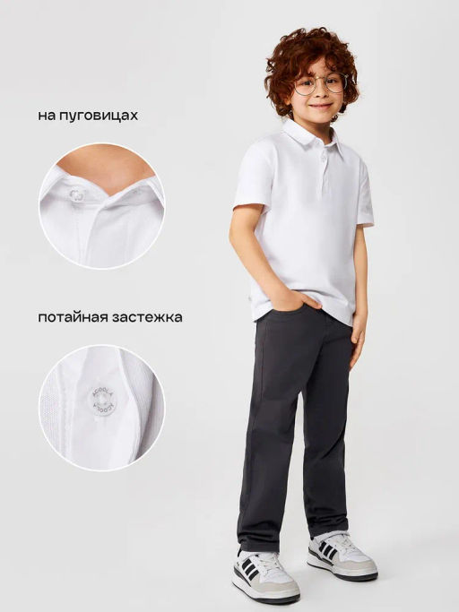 ACOOLA / Сорочка-поло верхняя для мальчиков Rian белый  фото 7
