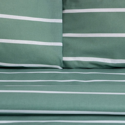 Постельное бельё Этель Дуэт Mint stripes 143х215 см-2шт, 220х240см, 70х70см-2шт, 100% хлопок, поплин  фото 2