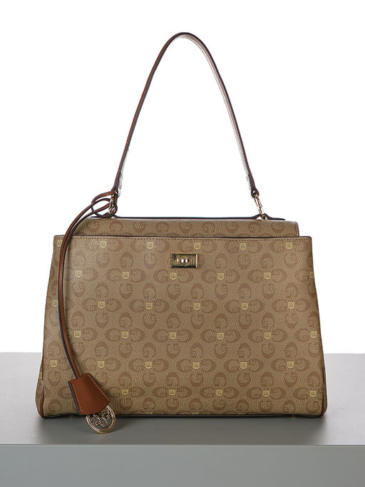 LACCOMA сумка AC697-лагуна темно-бежевый эко кожа хлопок  фото 6