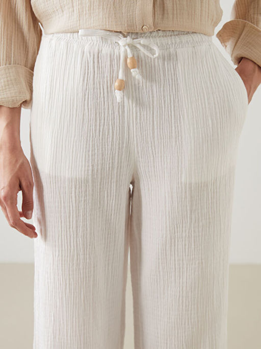 Beli Lastikli Dokulu Kad?n Pantolon