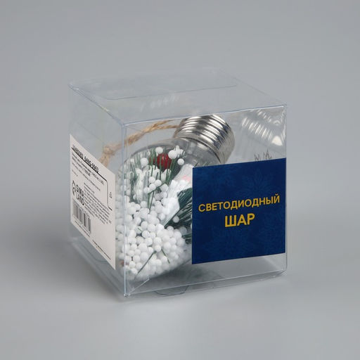 Ёлочный шар Снежная хвоя, 95.5 см, 1 LED, от батареек LR443, свечение тёплое белое - Luazon lighting фото 9