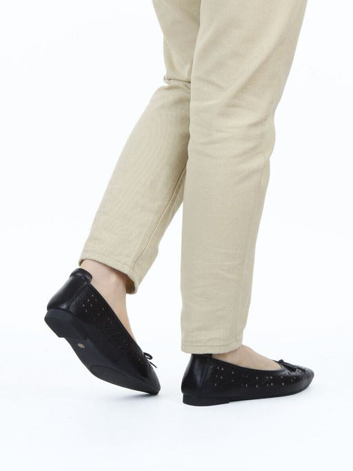 06-7388-66A BLACK Туфли летние женские "Лодочки" (натуральная кожа)