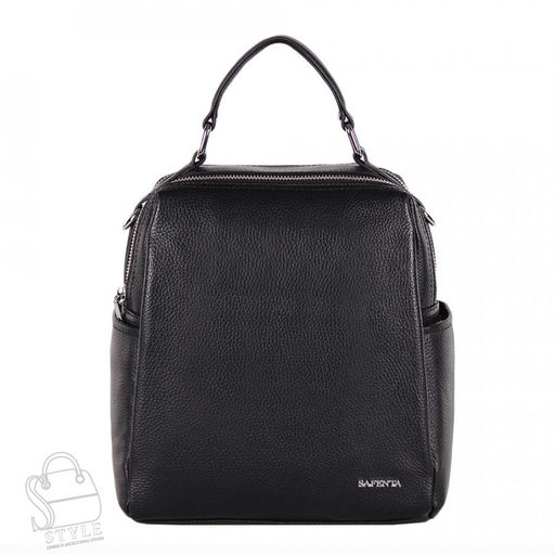 Рюкзак женский кожаный 69013-7 black Velina Fabbiano-Safenta в Новосибирске