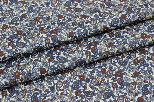 Импорт. хлопок Цветочная капель цв.синий, ш.1.45м, хлопок-100%, 100гр/м.кв - Купава фото 4