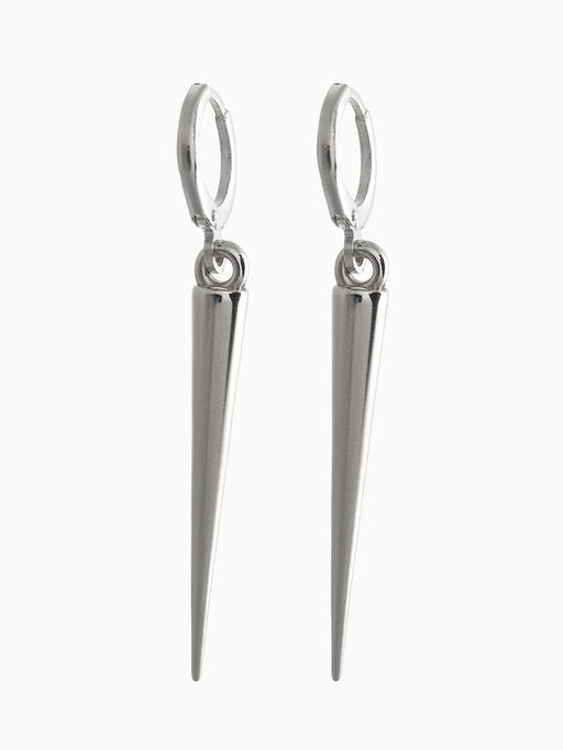 Серьги металл «Шипы» удлинённые, цвет серебро