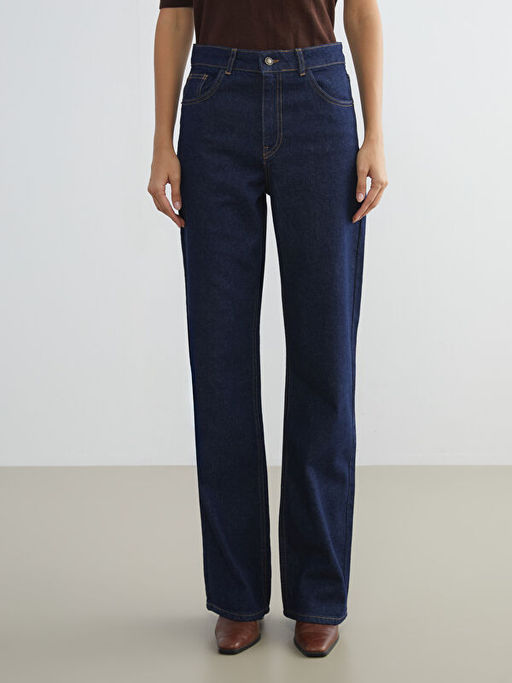 Straight Fit Kad?n Jean Pantolon