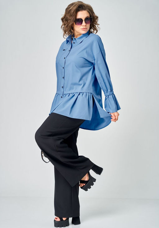 Блуза EVA GRANT 7080-1 голубой