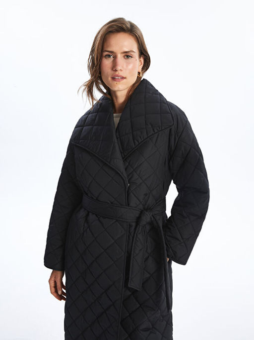 Ceket Yaka Kapitone Kad?n ?i?me Mont - Waikiki фото 2