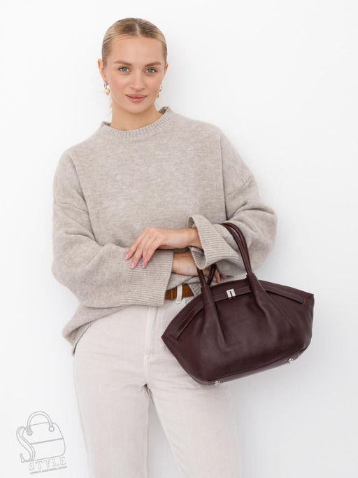 Сумка женская кожаная 2346-2Y d.purple Polina&Eiterou  в Новосибирске