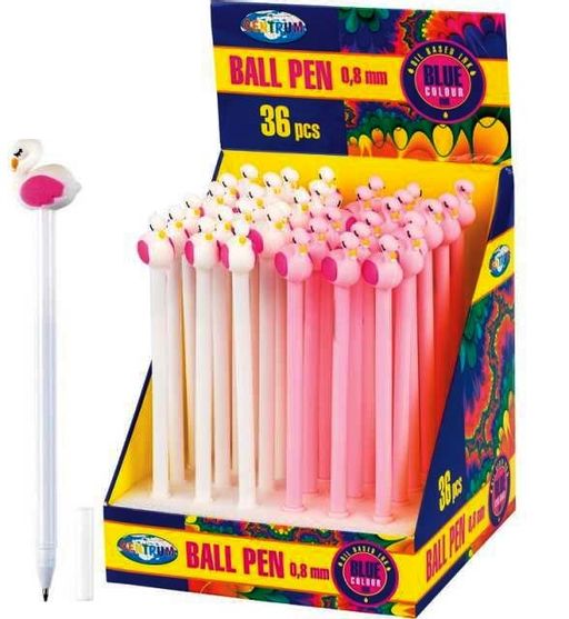 Центрум. 80342 Ручка шариковая "Лебедь" синие чернила, 0.7мм, цвета асс.