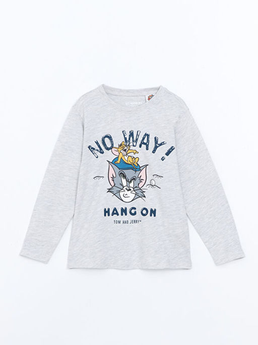 Tom ve Jerry Bask?l? Erkek ?ocuk Pijama Tak?m