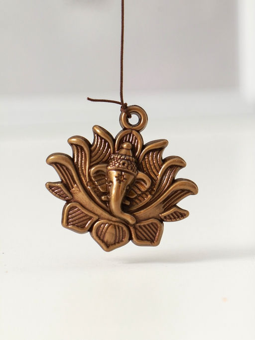 Музыка ветра Ганеша в лотосе, 6 колокольчиков, 65 см