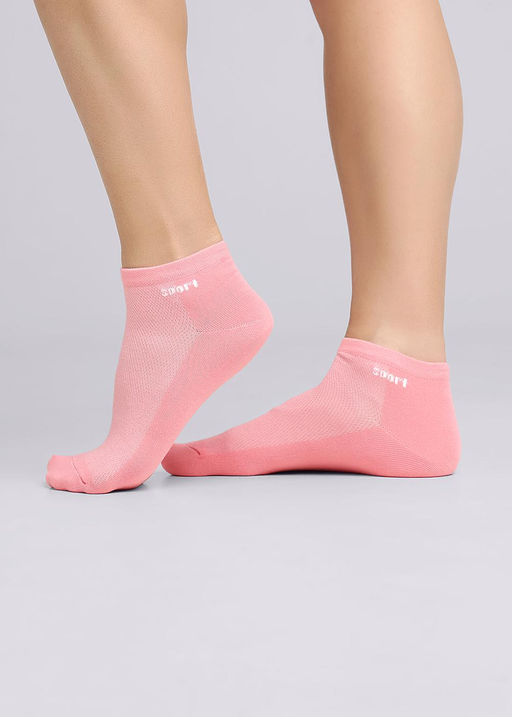 ЭЙС Носки жен.Д104ш хл+эл ук.сетка розовый - Clever wear фото 2