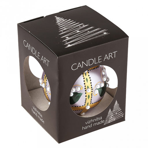 Елочная игрушка шар стеклянная д9,5см, лавандовый перламут, ручная художественная роспись, подарочная упаковка (Россия) - Домашняя мода фото 7