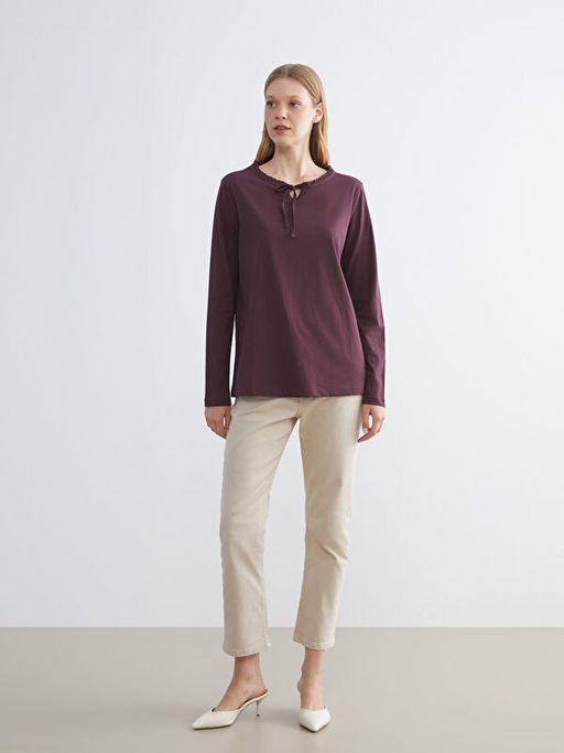 F?rf?rl? Ba?lamal? Yaka Bluz