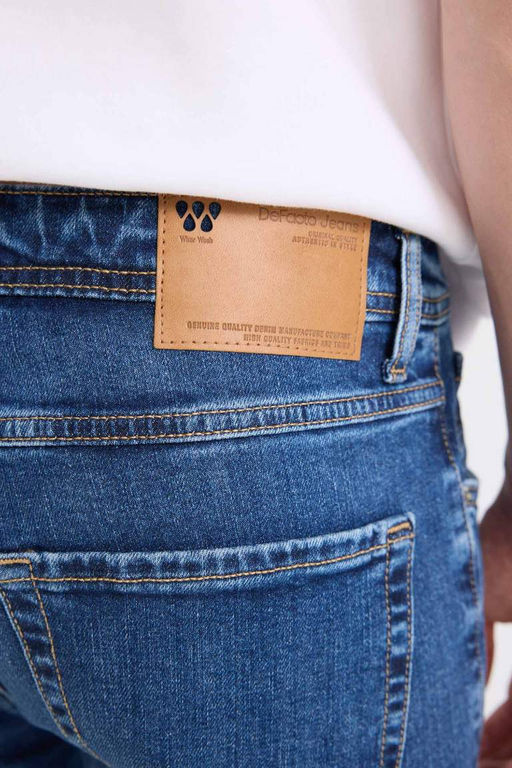 Pedro Slim Fit Джинсовые брюки узкого кроя с нормальной талией и узкими штанинами - Defacto фото 6