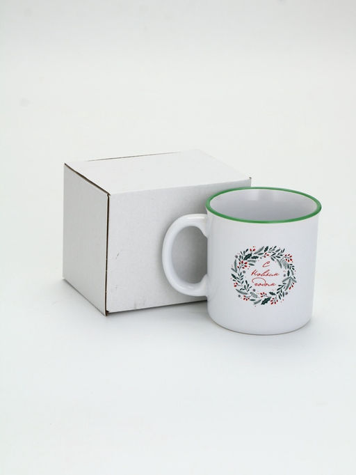 УЦЕНКА Кружка Новогодний венок, 340 мл