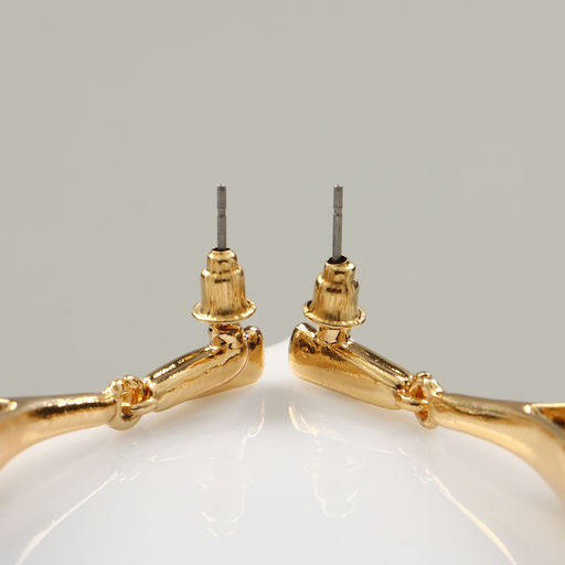 Серьги металл Абстракция свёрнутый лист, цвет золото - Qf фото 2