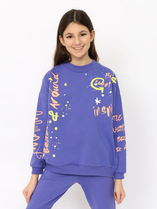 CRB wear/CSJG 63758-44-394 Джемпер для девочки,фиолетовый/Ex.Cherubino