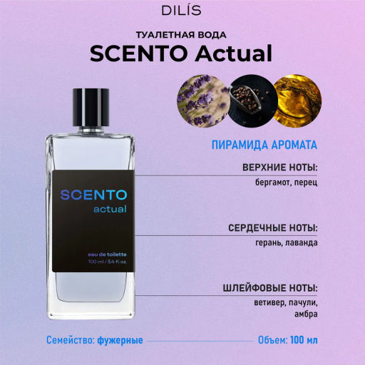 Dilis Туалетная вода для мужчин Scento Actual 100 мл  фото 3