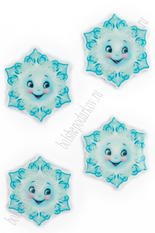 Кабошон-вырубка "Снежинка" 3*3,5 см (10 шт) SF-6034, №3