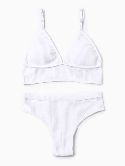 Комплект нижнего белья женский (топ, трусы) Collorista, белый, размер 42-44