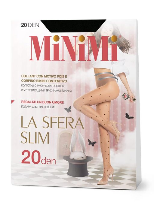 Колготки Minimi LA SFERA SLIM 20 (колготки в средний горошек) - daino  фото 5