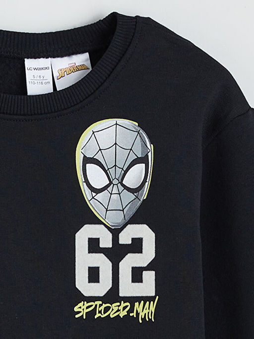 Spider-Man Bask?l? Erkek ?ocuk Kal?n Sweatshirt