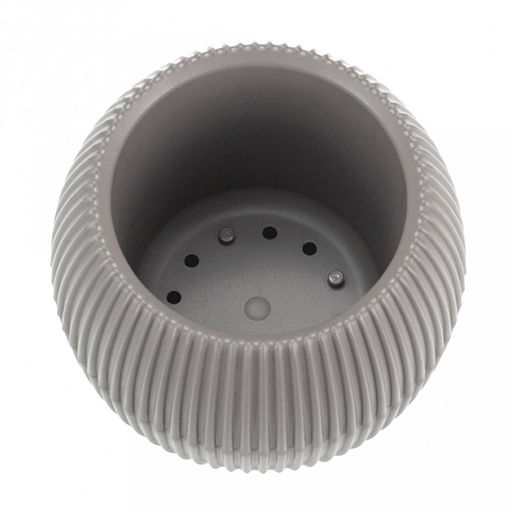 Кашпо для цветов пластмассовое Пиканто 0,35л, д11,5см, h9см, поддон на защелках, французский серый (Россия) - Домашняя мода фото 2