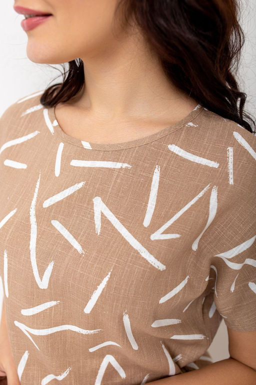 Блузка ТБ-97л беж-геометрия - Took a look фото 6