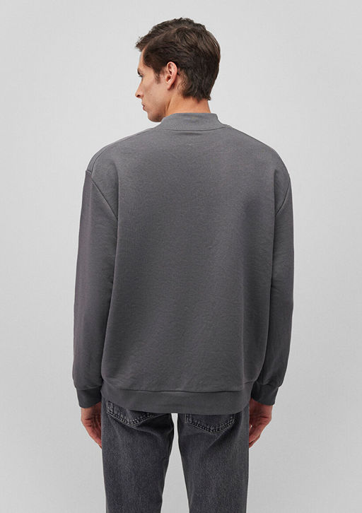 Mavi Muhur Logo Bask?l? Koyu Gri Sweatshirt  фото 4