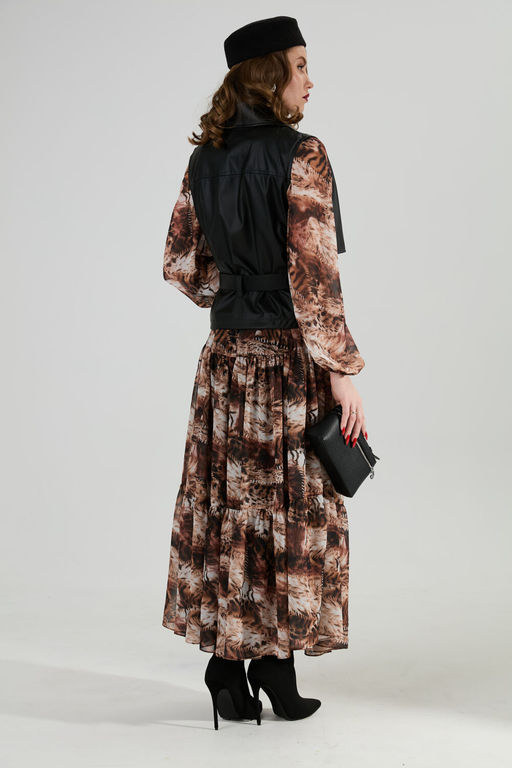 Костюм NIKVA н1022-2 чёрный и тигровая абстракция фото 5