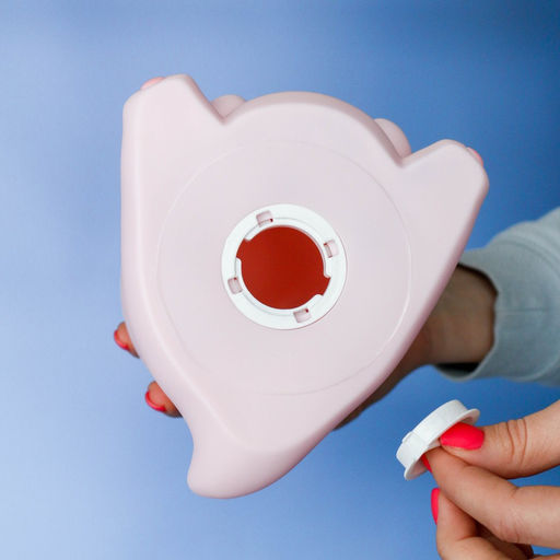 Копилка Smile dino, pink (18 см), пластик