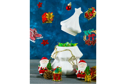 Банка д/хранения 350 мл 11*11*16 см Новогодняя елка с крышкой с сил.уплотнит. - Elan gallery фото 5