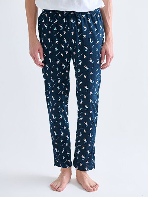 Standart Kal?p Desenli Erkek Pijama Alt